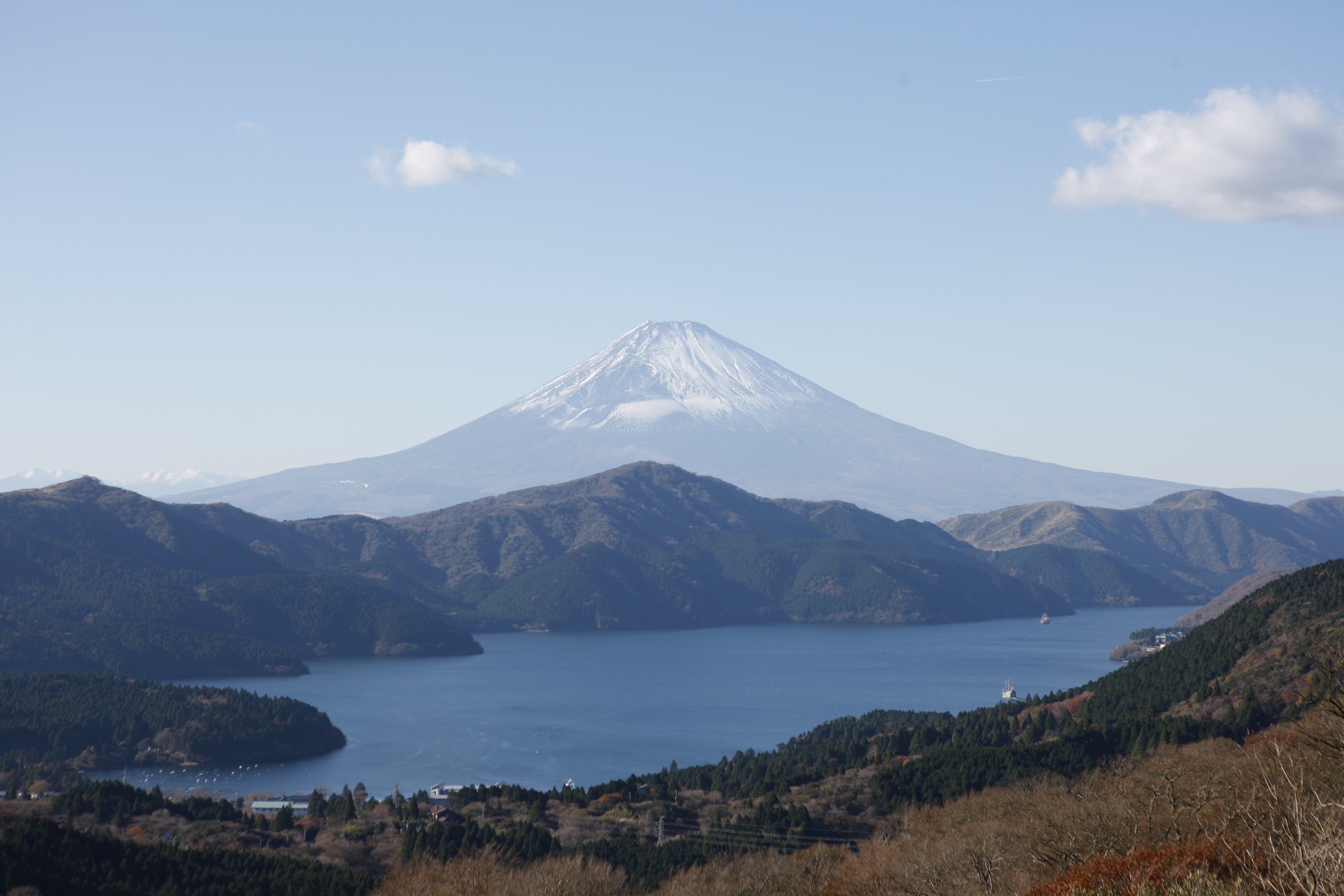 芦ノ湖と富士山